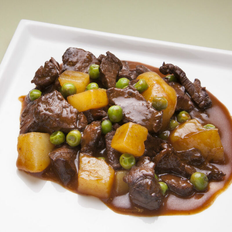 Spezzatino patate piselli